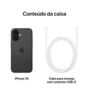 iPhone 16 Apple (128GB) Preto, Tela de 6,1", 5G e Câmera de 48MP