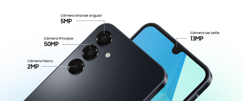 Celular Smartphone Samsung Galaxy A16 128GB Cinza (prata) 4GB RAM 6,7" FHD+ Câmera Tripla de até 50MP + Selfie 13MP Bateria 5000mAh