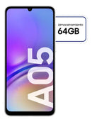 Celular Smartphone Samsung Galaxy A05, 128GB, 4GB RAM, Câmera 50MP, Tela 6.7", 4G, Prata