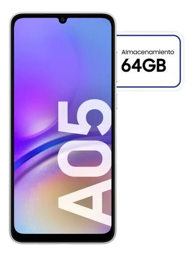 Celular Smartphone Samsung Galaxy A05, 128GB, 4GB RAM, Câmera 50MP, Tela 6.7", 4G, Prata