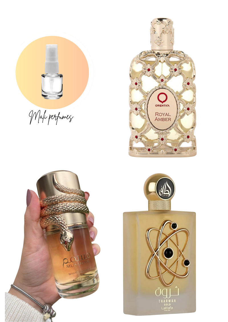 Combo altíssima FIXAÇÃO/ PODEROSO -Decants de 5ml de cada