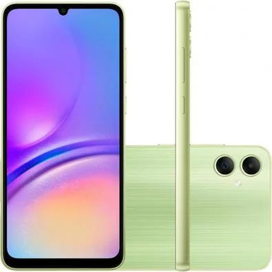 Celular Smartphone Samsung Galaxy A05, 128GB, 4GB RAM, Câmera 50MP, Tela 6.7", 4G, Verde Claro