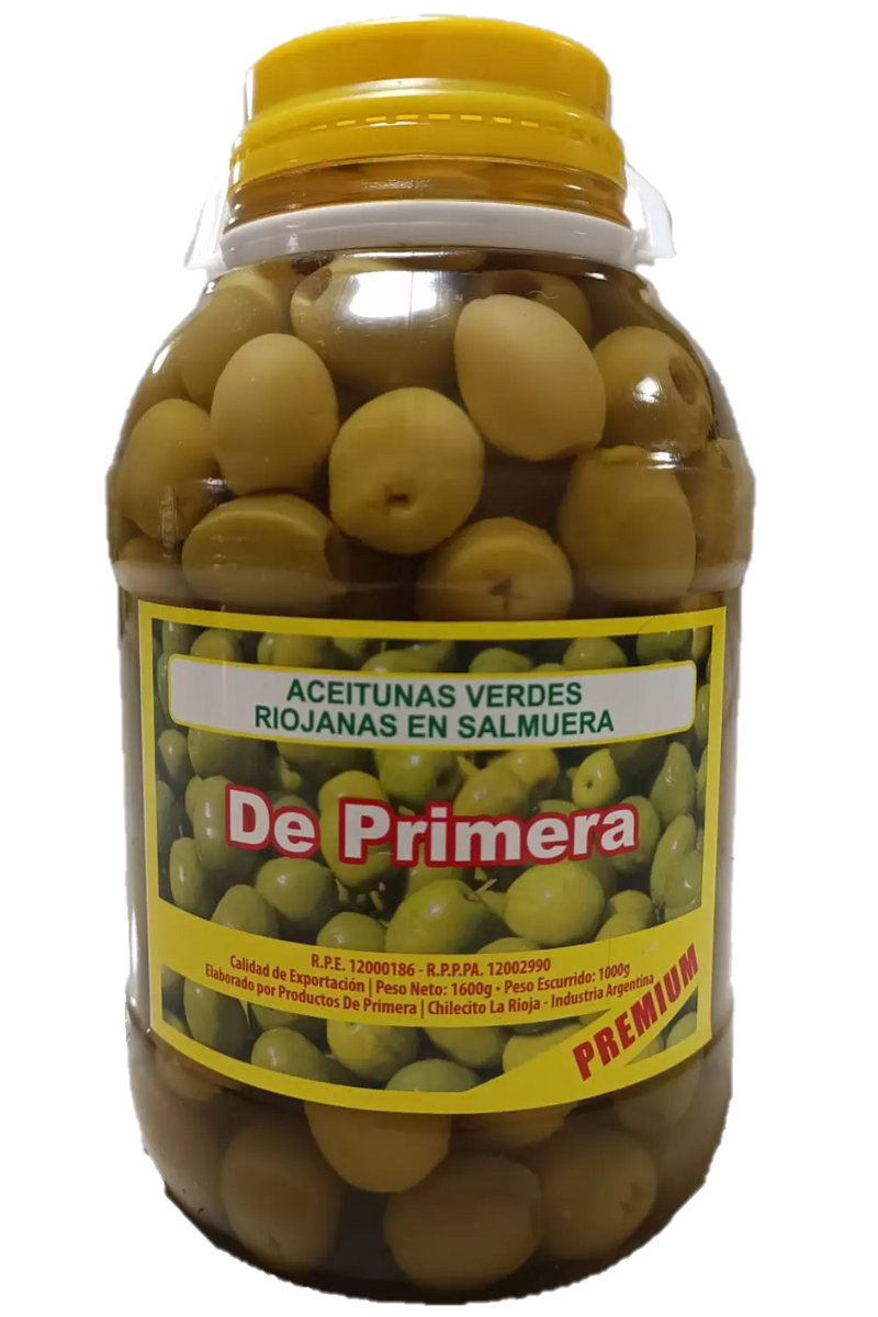 Azeitonas Verdes Sem Caroço De Primera - Tipo Premium 1,6kg - Argentina