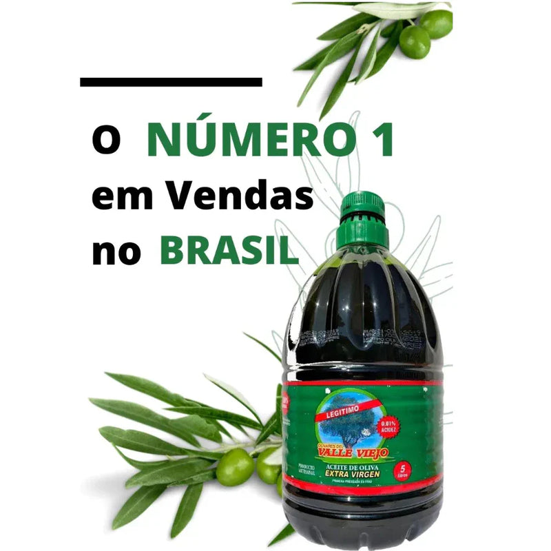 Azeite de Oliva Argentino - Valle Viejo 5L - LEGÍTIMO - TAMPA VERDE
