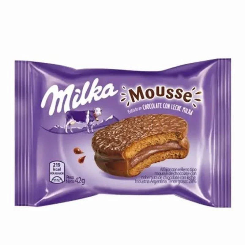 Alfajor Milka Mousse Argentino - Caixa c/ 06un