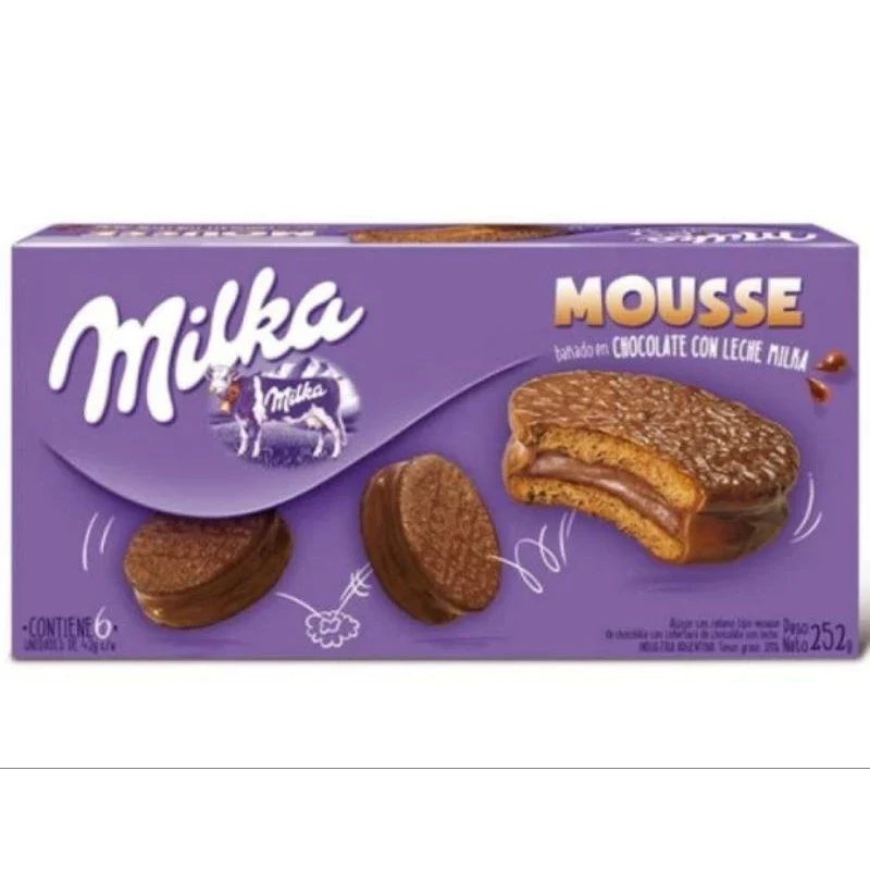 Alfajor Milka Mousse Argentino - Caixa c/ 06un