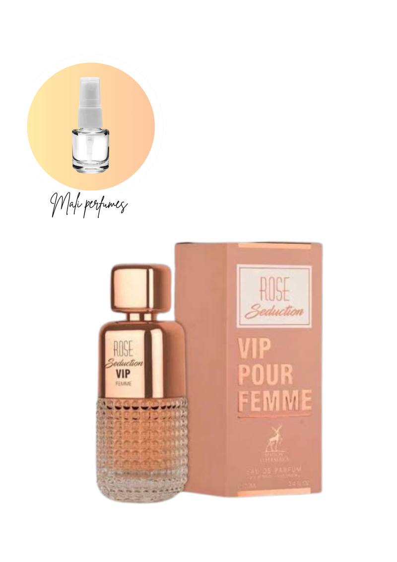 DECANTS Rose Seduction Vip Pour Femme Maison Alhambra